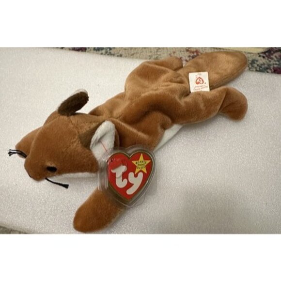 Ty Beanie Babies Lot Of 5 - Flamingo Ostrich Husky Lizard & Deer Plush Toys - Picture 9 of 9